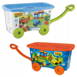 Klocki Konstrukcyjne Pojemnik Box Wózek 150 Elementów