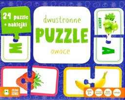 DWUSTRONNE PUZZLE 24 EL. OWOCE ROSNĘ I POZNAJĘ