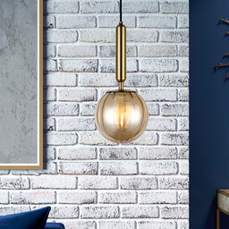 LAMPA wisząca RAVENA PND-2324-1 BRO+AMB Italux loftowa OPRAWA