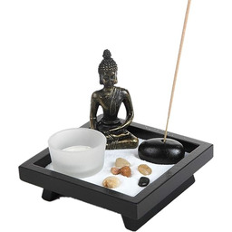 London Boutique Tajski siedzący Budda ozdoba statuetka świeczniki