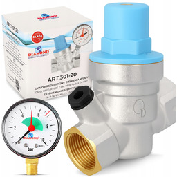 Reduktor Ciśnienia Wody 3/4 Zawór Redukcyjny Mosiężny Manometr