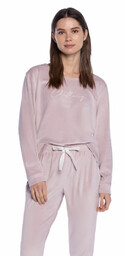 Ciepła damska piżama RUBY Stary róż