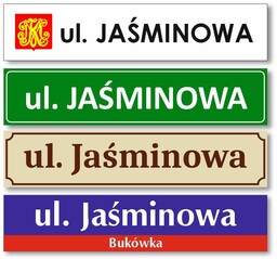 Tabliczka adresowa z nazwą ulicy
