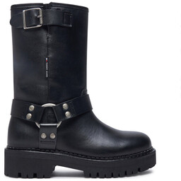 Botki Tommy Jeans Tjw Urban Biker Boot Leather