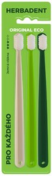 HERBADENT ORIGINAL ECO Soft Zestaw 3 ekologicznych szczoteczek