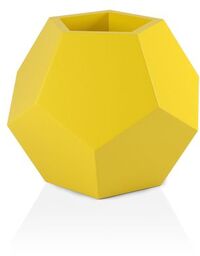 Geometryczna donica Alma żółta 53 cm