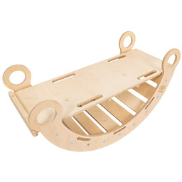 Small Dream Rocker Naturalne Drewno & Zjeżdżalnia