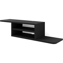 Elior Czarna Wisząca Półka Pod Tv P6-H51