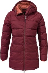 Schöffel Parka ocieplana Boston Płaszcz damski, Ciemny Burgundy,