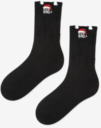 Skarpetki męskie z humorystycznym świątecznym haftem Ho Ho