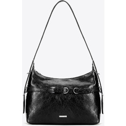 Damska listonoszka z imitacji skóry z ozdobnym paskiem