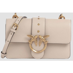 PINKO Beżowa kopertówka Love One Mini St. Cl