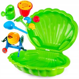 Piaskownica Duża Muszla 2 El. Betoniarka, Zabawki