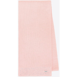 Damski szalik z cyrkoniami różowy