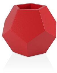 Geometryczna donica Alma czerwona 53 cm