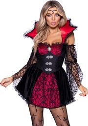 Leg Avenue 87146-01101 Victorian Vampire, mały, czarny/czerwony, wielobarwny,