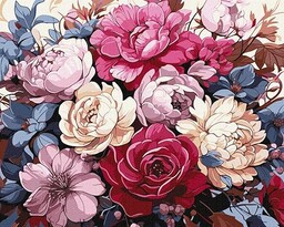 IDEYKA Luksusowy bukiet piwonii - malowanie po numerach,