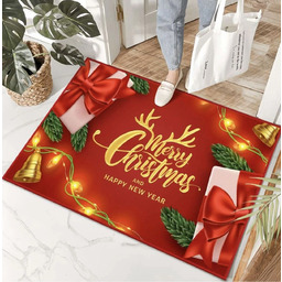 Dywanik bożonarodzeniowy czerwony Merry Christmas DSB01-02
