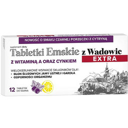 Tabletki Emskie z Wadowic o smaku czarnej porzeczki