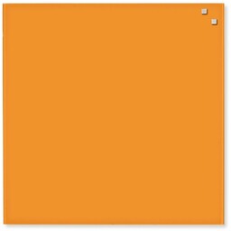 Pomarańczowa szklana suchościeralna tablica magnetyczna 45x45 naga (10730)