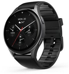 Hama Smartwatch 8900 czarna koperta, czarny pasek silikonowy