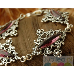 LIZ - srebrna bransoletka z ametystem