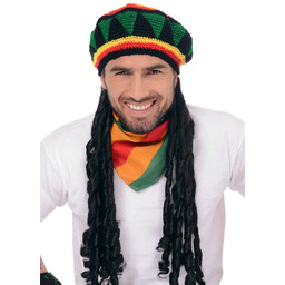 Peruka Z Dredami Czapka Rasta