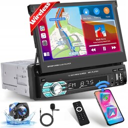 Hikity Single Din Wireless Carplay Car Stereo