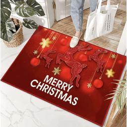 Dywanik bożonarodzeniowy czerwony Merry Christmas DSB01-04