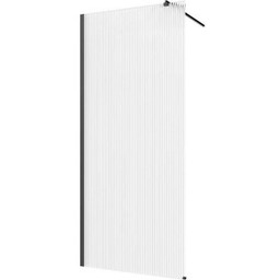 INVENA Kabina WALK-IN 120x200 ryflowana profil czarny AK-32-