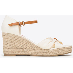 Damskie espadryle z kokardą z przodu kremowe