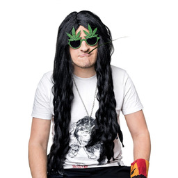 Peruka z Dredami Rasta Jamajczyk Czarne Włosy Długie