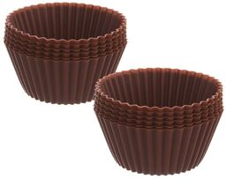 Foremki do muffinek silikonowe pomarańczowa SILLINIE 12 szt.