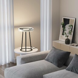 Lucande Seppe lampa stołowa LED, nikiel