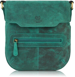 Listonoszka skórzana PAOLO PERUZZI T-61-GR zielona