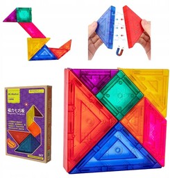 UKŁADANKA DLA DZIECI MOTESSORI TANGRAM magnetyczny gra klocki
