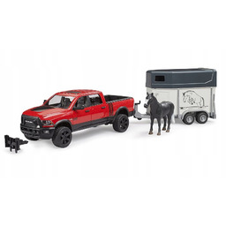 Bruder Ram 2500 z przyczepą do przewozu koni