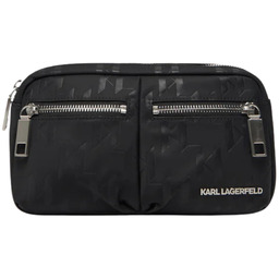 KARL LAGERFELD Czarna męska nerka z monogramem