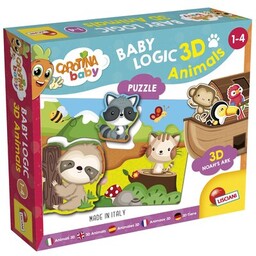 LISCIANI Puzzle Carotina Baby Logic 3D Zwierzęta 304-92536