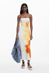 Sukienka bandeau w kwiaty