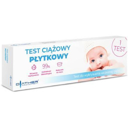 DIATHER Test ciążowy płytkowy, 1 sztuka