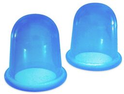 Bańki antycellulitowe silikonowe bezogniowe niebieskie 2 szt