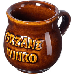 Kubek kamionkowy z uchem Olympia 0.25L z napisem