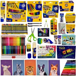 Wyprawka do szkoły podstawowej Astra 92 elementy, Kredki