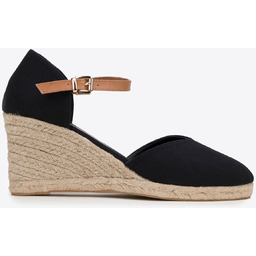 Damskie espadryle z zapięciem na pasek czarne