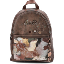 Brązowy Elegancki Plecak Damski Anekke