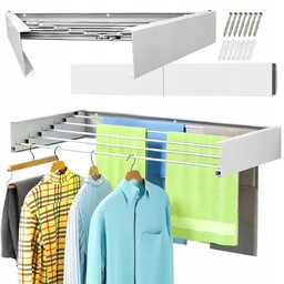 Suszarka Ścienna Składana Metalowa 100cm Wisząca Rozkładana