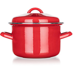 Banquet Garnek emaliowany z pokrywką Red MILTON 2