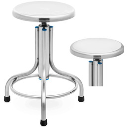 Taboret stołek laboratoryjny warsztatowy ze stali nierdzewnej 45-60