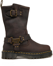 Botki Dr. Martens Anistone Tall Leather Biker31901201 Brązowy